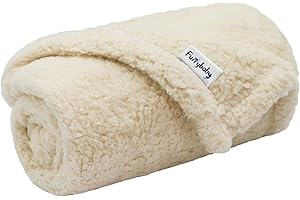 furrybaby Premium Fluffy Fleece Dog Blanket, Soft and Warm Pet Throw for Dogs & Cats Beige (Small (60x80cm))