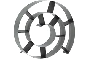 Kare Design scaffale da parete Snail, libreria, argento/grigio, 74x82x13cm, forma chiocciola, acciaio vernicato a polvere