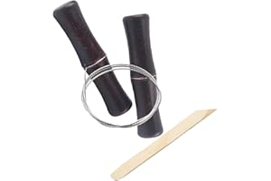 SSKHE Tagliafili per formaggio, filo da taglio conveniente per argilla, filo per formaggio con manico in legno di alta qualità