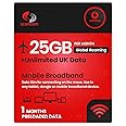 Vodafone 25GB Global Roaming Data Sim - 25GB Roaming Data in Europe & USA + Unlimited UK Data - Perfect for unlocked Phones and Wifi Routers - Activate when you receive the SIM (1 Month)
