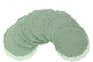 SUCHUANGUANG Stuoie di Carta in Pizzo colorato Sottobicchieri Tovagliette Eventi di Nozze Tavolo da Festa Regalo Centrino di Carta Verde