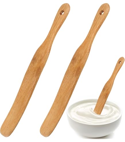 thumbnail image 2 of Spurtle Spatula Worgeous 2pcs Wood Sourdough Spurtles Wood Spurtles Spatula Stir Stick Sourdough Mixer Tool Sourdough Spreader Kitchen Utensil For Cooking Bench Scraper 2 of 10