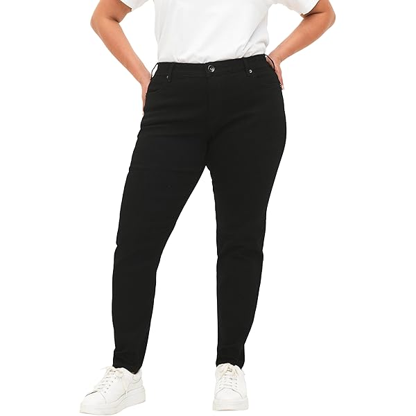Slim fit Emily jeans met normale taille - Wit - Maat 50 Slim fit Emily jeans met normale taille - Wit - Maat 50