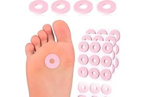 DECPROCH Hühneraugenringe, Hühneraugenpflaster, Rund Schaum-Hornhautkissen, Hühneraugen Pflaster für sofortige Schmerzlinderung, schützt vor Druck durch Schuhe (90 Stück)