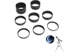 Estink 8-teiliges M48x0,75 Brennweiten-Verlängerungsrohr-Set, Beseitigen von Fokusproblemen, 3 5 7 10 12 15 20 30-mm-Verlängerungsring, für Astronomische Teleskopfotografie