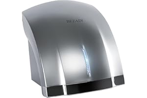 BEZADI Hand Dryer Commercial Hand Dryer for Toilets, Warm n Cold Air Switch Automatic Compact Electric Hand Dryers, 220V-240V, Silver