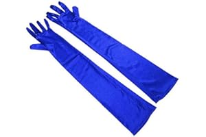 LANSONEE 52CM Long Evening Satin Gloves, Evening Opera Gloves Satin Elbow Gloves 1920s Style Prom Gloves Fancy Dress Gloves for Wedding Prom Opera