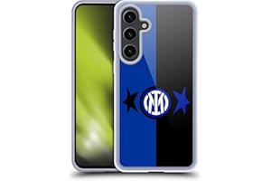 Head Case Designs Licenza Ufficiale Inter Milan Nero & Blu IM 2Stars Custodia Cover in Morbido Gel Compatibile con Samsung Galaxy S24+ 5G