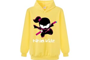 Forlcool Ninja Kidz Merch Girls and Boys Printed Sweatshirt Hoodie Kids Casual Jumper Top