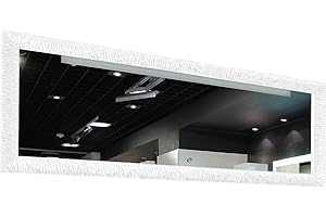 GaviaStore – Julie Bianco 140x50 cm - Specchio da parete moderno (18 formati e colori) lungo figura intera alto grande decor soggiorno modern sala paret camera bagno ingresso
