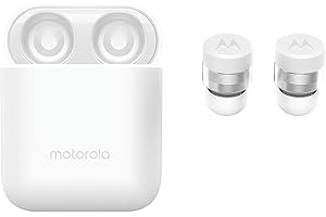 MOTOROLA SOUND Motorola VerveBuds 110 - Écouteurs Bluetooth 5.0 - Oreillettes sans fil True Wireless - 8, 5h et Micro Intégré pour mono ou dual - Waterproof IP54 - compatibles avec Alexa, Siri et Google Blanc