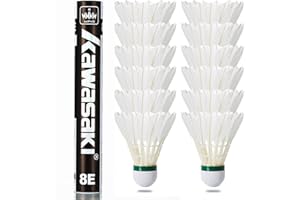 ‎A1 TAAN Badminton bälle Badminton Federbälle 12 Stück, Geschwindigkeit 77，Hurrikan Technologie Doppelte Haltbarkeit,Kawasaki 8E Hervorragend mit großer Stabilität und Haltbarkeit für professionelle Spieler