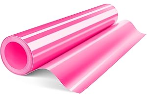 HTVDIY Heat Transfer Vinyl Rolls,12"×12ft Pink HTV Iron On Vinyl, HTV Vinyl Heat Transfer Design, Easy Cut Iron On Vinyl for T Shirts