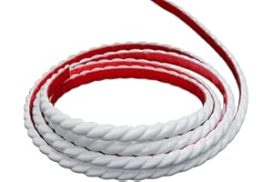 ZAYEJOD 5M PVC Wallpaper Border Self Adhesive,Flexible Molding Trim,Decorative Strip,Edging Strip for Cabinet,Door, Mirror Frame,Furniture Decoration,Plaster,Ceiling,Background Wall(White,10mm)