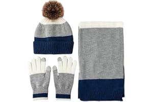 PFLife: Kids Hat Scarf Gloves Set, With GIFT BOX, Winter Gift Set for Girls and Boys, Warm Thermal Knit Beanie Cap, Soft Fleece Lining, Children's Winter Set