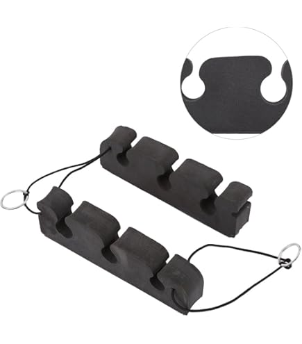 Lot De 2 Porte-cannes à Pêche Voiture - Réglables, Cuir PU Et Nylon - Noir
