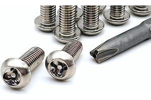 Adventure Xperience Y-Torx Vis de sécurité, en acier inoxydable, à tête bombée, Torx avec trou, kit de vis avec embout, vis antivol V2A, anti-manipulation M4, M5, M6