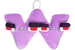 Takezuaa Alphabet Lore Plush Toy Alphabet Lore Stuffed Educational Letter Toys Cartoon Doll Soft Pillow Toy Collectible for Fans Friends Kids Adults Halloween Thanksgiving Christmas Game Gifts,W,Cute
