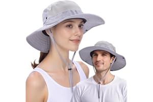 EINSKEY Sombrero de sol refrescante para hombres y mujeres, sombrero de ala ancha plegable con cola de caballo ajustable para pesca y senderismo