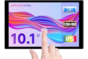 Waveshare 10.1inch Capacitive Touch LCD Display for Raspberry Pi, 1280×800 Resolution, IPS Display Panel, DSI Interface, Capacitive 10-Point Touch, Full Color, with 178° Wide Viewing Angle