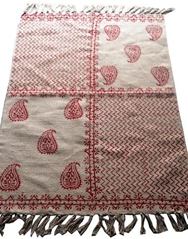 silkroude New persian rug hand block print kilim rug moroccan rug turkish kilim dhurrie