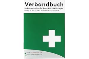 HM ARBEITSMEDIZIN Verbandbuch für Betriebe & Organisationen DIN A5 - GRÜN - Meldeblock - DSGVO-konform mit einzeln entnehmbaren Seiten - mit aktuellen DIN-Änderungen