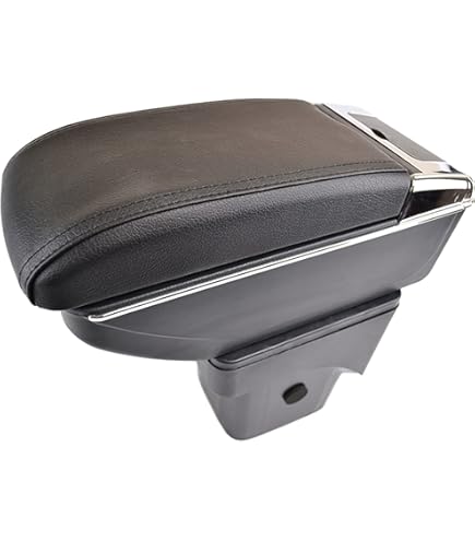 auto armsteun doos hoogte pad voor Ford Kuga MK2 2013-2025, leer traagschuim auto middenconsole hoes armsteun verhogen hoes auto accessoires, A-Black