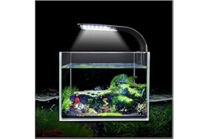 OSATNB 24 LED Aquarium Licht 10W Aquarium Beleuchtung mit Weiß und Blaulicht LED Wasserpflanzenlicht Ultradünnes Aquarium Beleuchtung Lampe Pflanzenwachstumslicht für Aquarien