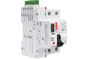 DEWIN Salvavita con Riarmo Automatico con display a LED,40A 30mA 2P AC230V Interruttore Differenziale a Riarmo Automatico RCCB Salvavita Riarmo Automatico(30mA Type AC)