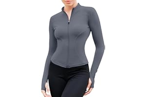 EFFAN Damen Sportjacke Yoga Shirt Langarm Fitness Eng Sportshirt Langarmshirt Laufshirt Laufjacke Gym Trainingsjacke Tops Sport Jacke