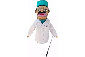 LOMTRATS Marionnettes à Main de théâtre pour Enfants,Comprend Enseignant,Policier,Pirate,détective,etc.avec des bouches Ouvertes Mobiles,pour raconter des Histoires,Cadeaux de Festival,1 PCS