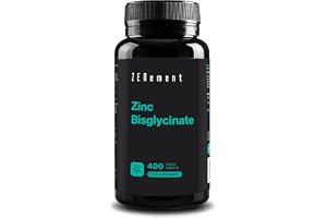 Zinkbisglycinat 25 mg - Hud, Hår & Naglar - 400 Veganska Tabletter | Zink bidrar till normalt immunförsvar - Kelaterat - Utan Tillsatser - 1 per Dag, +1 År - Zenement