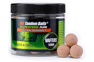Tandem Baits SuperFeed Pure Wafters, D'appâts pour carpes, Pêche de la Carpe, Peche, Pop-Ups, Bouillette Carpe, Professionnel Accessoires de Pêche Carpe 15mm 70g