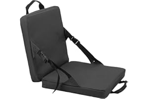 Focket Stadion Sitzkissen, tragbare hohe Rückenlehne weiche Patio Kissen Faltbare Stuhlkissen mit Aufbewahrungstasche, 600D Kajak Sitz Reise Sitzkissen für Angeln, Wandern,