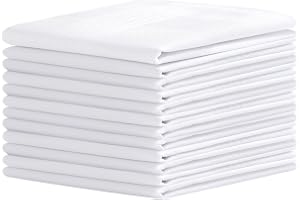 Ohuhu Näsdukar för män, 100 % mjuk bomull näsduk maskintvätt vit ficknäsduk för kostym - 40 x 40 cm herr hankie