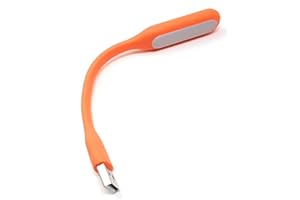 Maincore Orange USB Powered LED Light/Bright & Flexible for Car, PC, Desktop, Power Bank, Notebook, Laptop Reading Lamp (Can be Powered from Any USB Port)