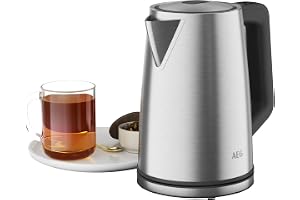 AEG vattenkokare K5-1-6 st Deli 5/2 400 watt/5 justerbara temperaturnivåer/1,7 l/3 gånger automatisk säkerhetsavstängning/anti-droppfunktion, enhands locköppning/rostfritt stål