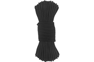 NewDoar Corde d'extérieur 6mm Accessoire 6M/15M/30M/50M Corde d'évacuation Multifonctionnelle pour Pêche à L'aimant Transport de Charges Lignes de Quai pour Voiliers, Camping, Randonnée, Transport