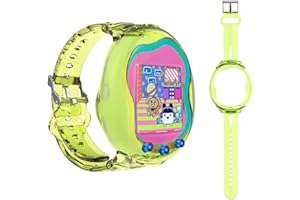 BEISDIRECT Correa de reloj de silicona para consola de juegos Tamagotchi Uni (2023), pulsera para máquina virtual de mascotas Tamagotchi Uni, funda protectora de TPU para niños, adolescentes y adultos (verde)