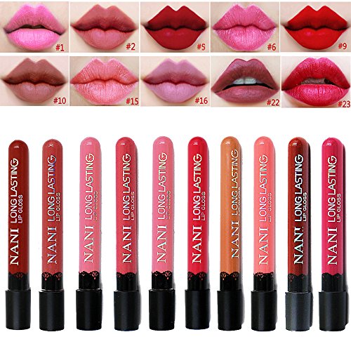 Neverland Beauty 10 Farben wasserdicht langlebig Matte Liquid Lipstick Schönheit Lippe Gloss, Sexy Wasserdichte Long Lasting Moisturizing Lippenstift Lip Gloss/ Fashionable Colors Long Lasting Lipsticks Set