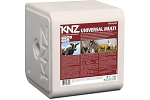 A&G-heute KNZ 10kg Leckstein UNIVERSAL Multi Mineralleckstein Salzleckstein Rinder Kälber Ziegen Pferde Weiß