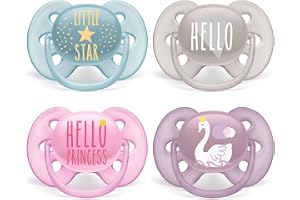 Avent Ultra Soft Dummy 2-pack, BPA-fri napp för spädbarn från 6 till 18 månader, blå/grå (modell SCF228/01)