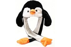 YSKERRIGTOY Cappello con Orecchie Mobili, Peluche Cappello Animale 2 in 1 Cappellino con Sciarpa Cappellos con Orecchie Che Si Muovono Divertenti Cappelli In Peluche Cappellos Cosplay per Feste Natale