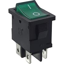 Interruttore A Bilanciere KCD3 Doppia Luce 6PIN 15A 250V / 20A 125V 31x26mm Rosso/Verde