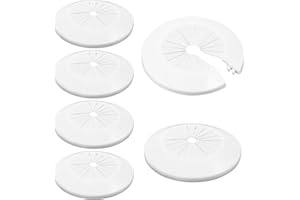 BREMOROU 6 rozet do rur grzewczych, rozety do rur grzejnikowych, osłona rury grzewczej, osłona rury, składana proeta, mankiet rurowy, biały, do rur grzejnikowych