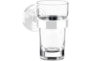 Emco 72000091 polo szkło zapasowe do podwójnego uchwytu na szkło, szkło kryształowe przezroczyste, nowoczesny kształt, średnica 6,4 cm