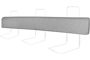 UISEBRT Barierka ochronna do łóżeczka dziecięcego, 200 cm, ochrona przed wypadnięciem, z 5 otworami, z regulacją wysokości, ochrona krawędzi łóżka, odkształcalna, balustrada bezpieczeństwa dla dzieci, szary