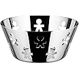 Alessi Girotondo AKK04 Cestino di Design con Decoro Traforato, Acciaio Inox 18/10, Lucido