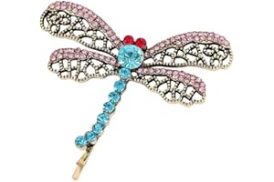 VNEWSCHI Dragonfly Hairpin Retro Hair Clips Halloween Ghost Mom Retro Dragonfly Hairpin Clip Cute Crystal Animal Hairpin Hair Styling Alloy Pins for Women and Girls Fashion Women Hairpins Jewelry Gift 4cm