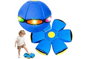 Snugeasy Magic Meta Ball, Magic Flying Ball, 2-in-1 Bouncing Flying Saucer Toy Glow Balls Game with 6 LED Lights, Parent-Child Interaction